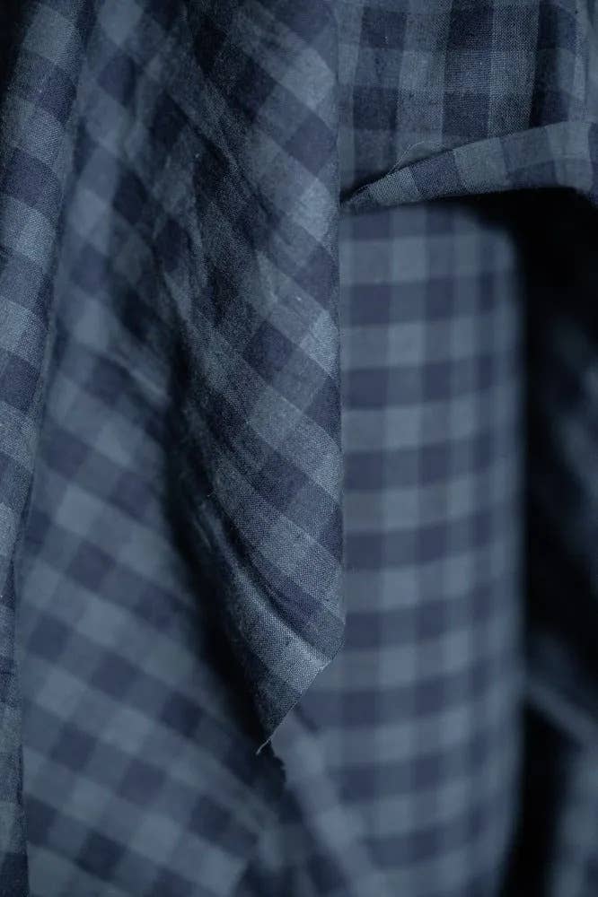 Merchant & Mills Uniform Blues - Organic Cotton/Linen Gingham