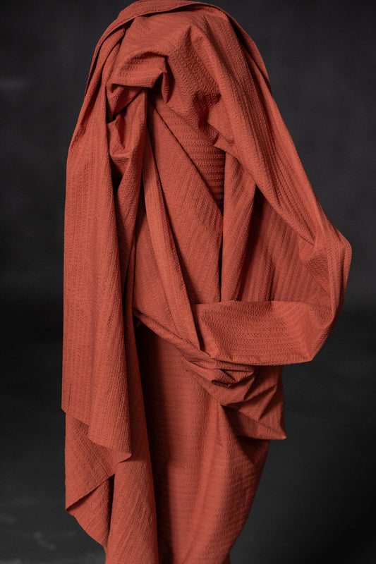 Merchant & Mills Pomegranate - Organic Cotton Seersucker Stripe
