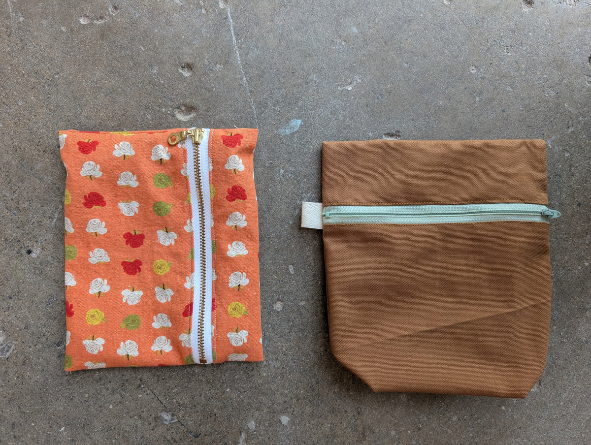 Learn to Sew Zip Pouches