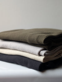 Deadstock Cotton Waffle Knit - Moss