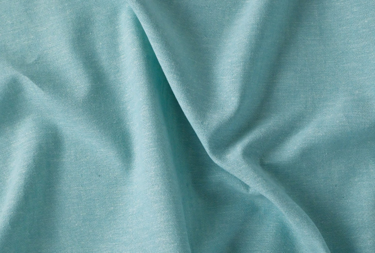 Hemp/Organic Cotton Chambray - Nile Blue