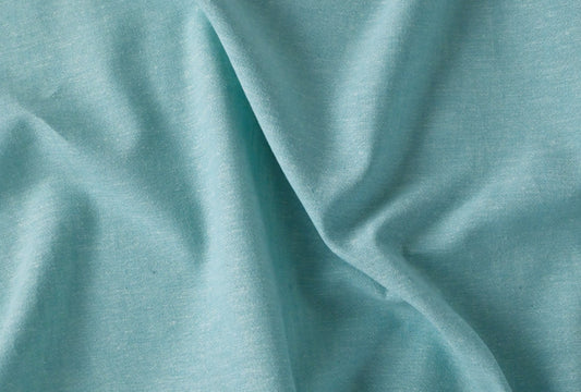 Hemp/Organic Cotton Chambray - Nile Blue