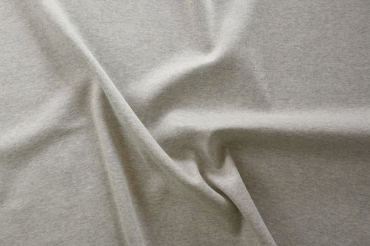 Deadstock Cotton Rib Knit - Light Heathered Gray