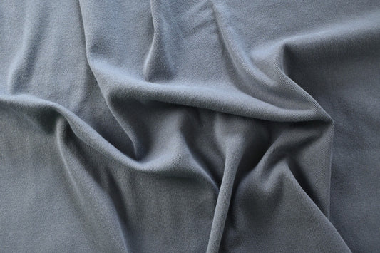 Deadstock Cotton Rib Knit - Slate Blue