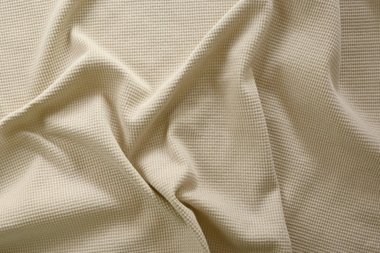 Deadstock Cotton Waffle Knit - Beige