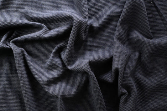 Deadstock Cotton Waffle Knit - Black